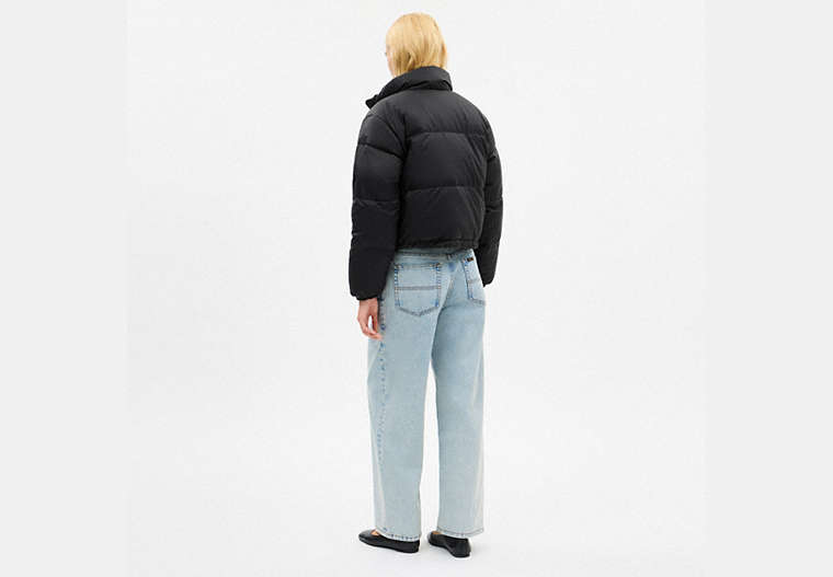 Leopard Print Reversible Puffer Jacket In Recycled Polyamide