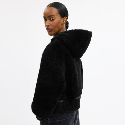 Reversible Shearling Hoodie