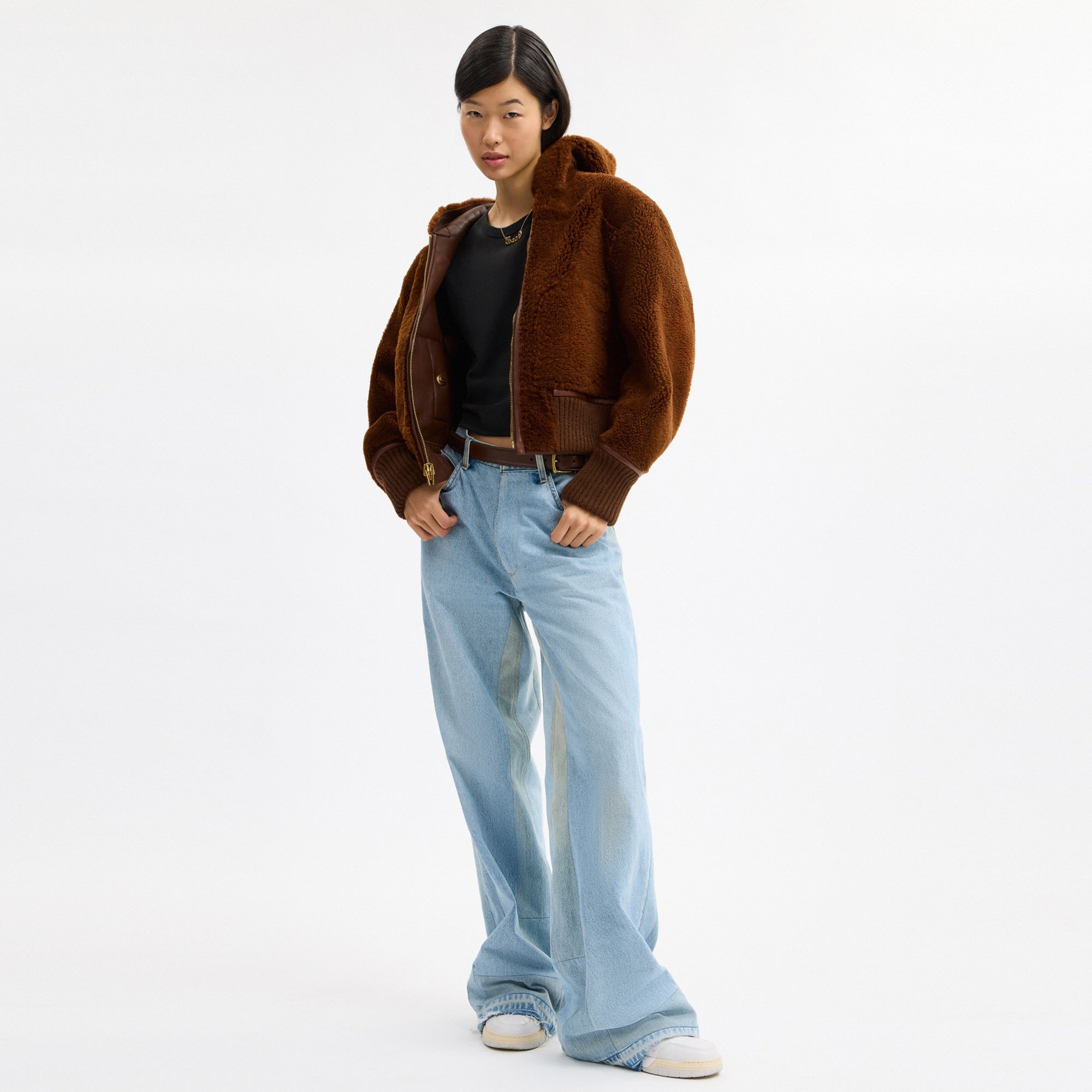 Reversible Shearling Hoodie