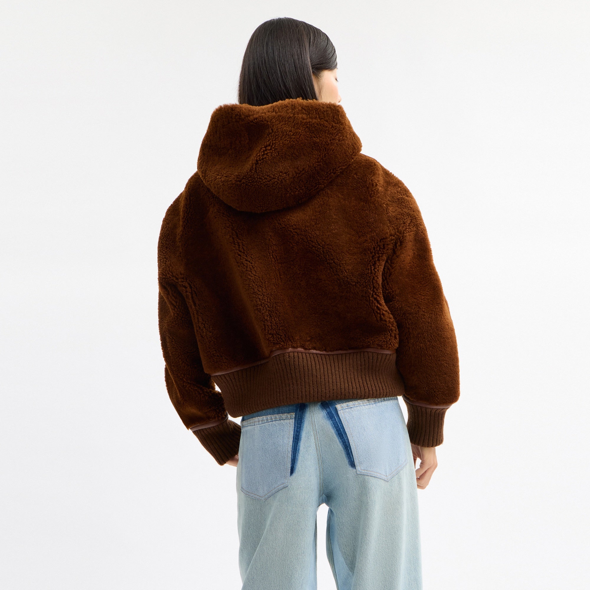 Reversible Shearling Hoodie