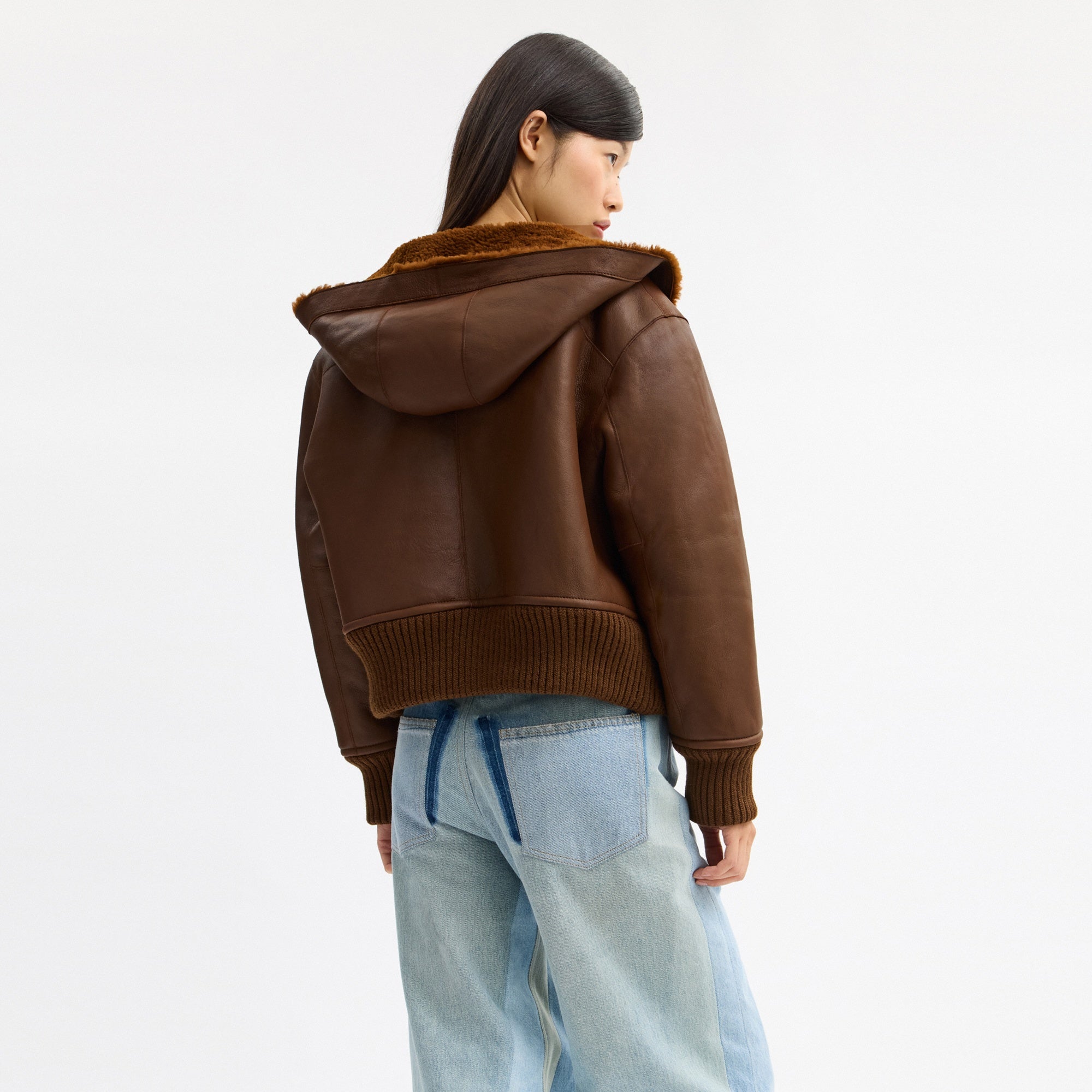 Reversible Shearling Hoodie