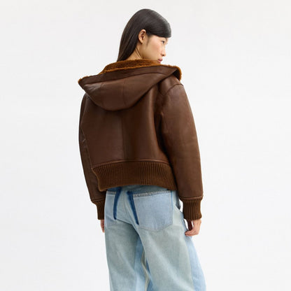 Reversible Shearling Hoodie
