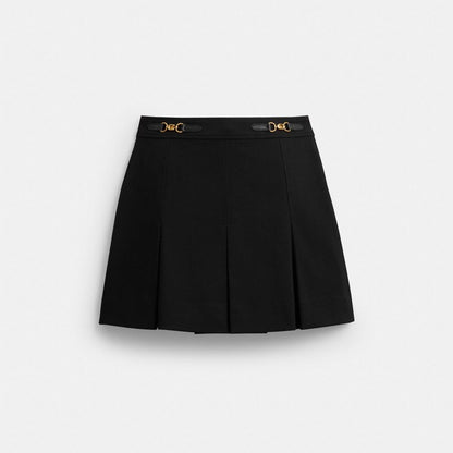 Sculpted C Pleated Skirt In Recycled Polyester