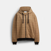 All Over Signature Zip Hoodie In Organic Cotton