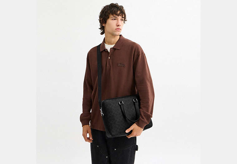 Caden Brief Bag In Signature Canvas