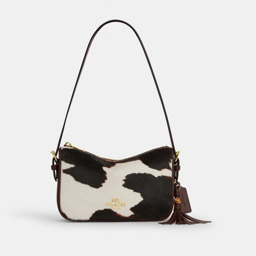 Kailey Shoulder Bag With Cow Print And Tassel