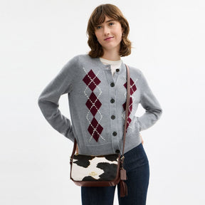Kailey Shoulder Bag With Cow Print And Tassel