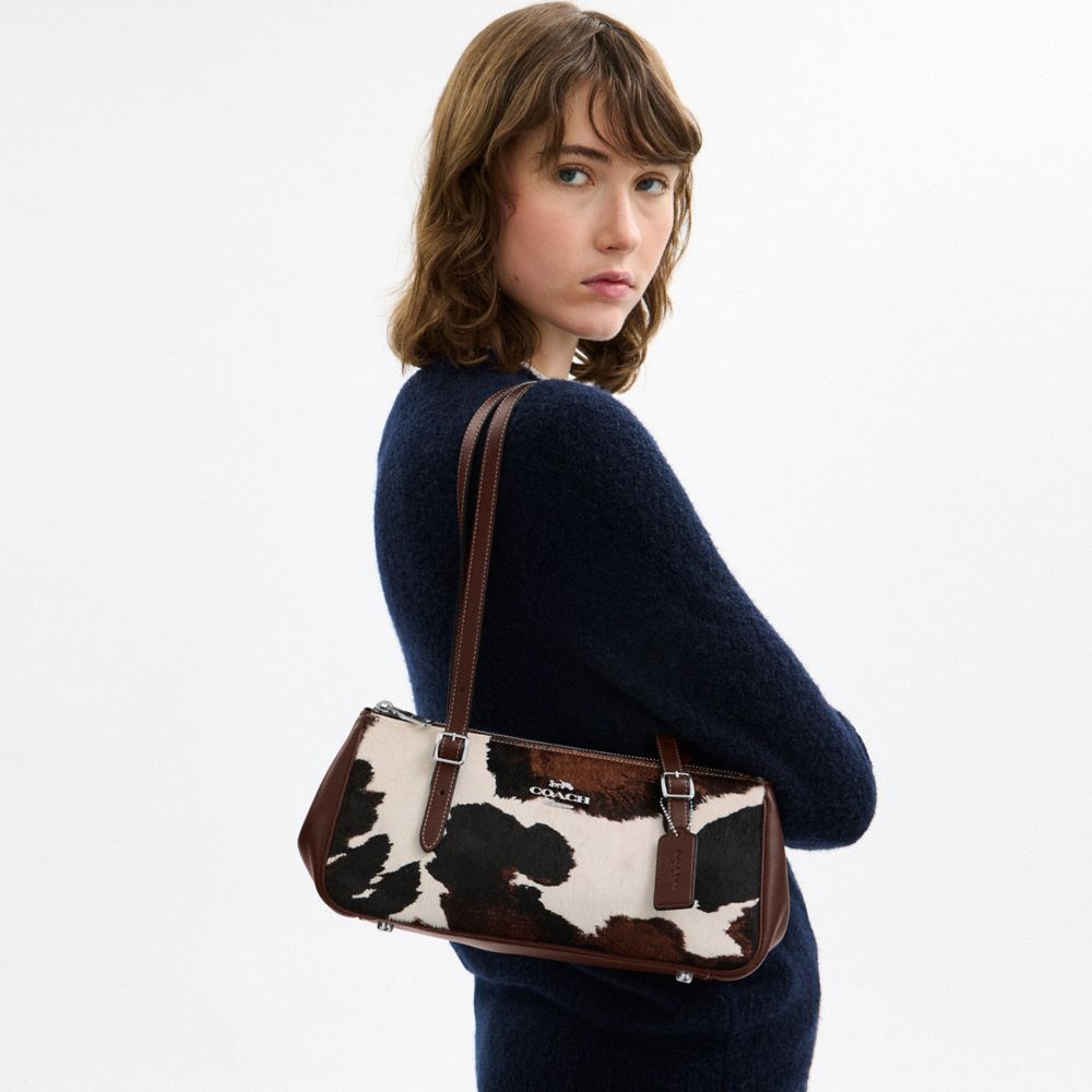 Asher Shoulder Bag With Cow Print