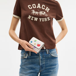 Mila Small Flap Wallet With Sticker Print