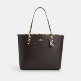 City Tote Bag In Signature Canvas With Leopard Print