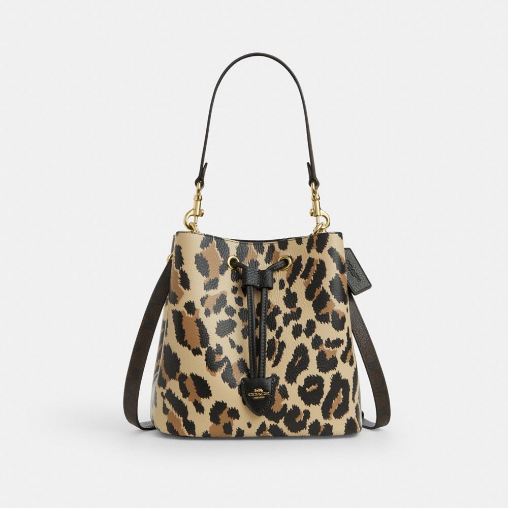 Rowan Bucket Bag With Leopard Print
