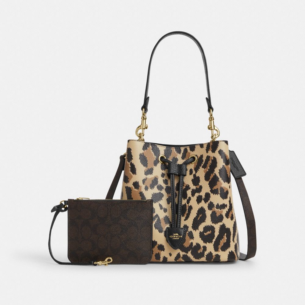 Rowan Bucket Bag With Leopard Print