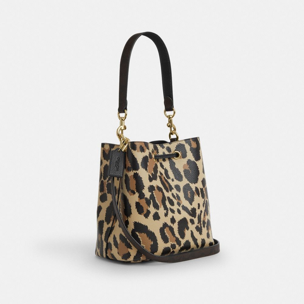 Rowan Bucket Bag With Leopard Print