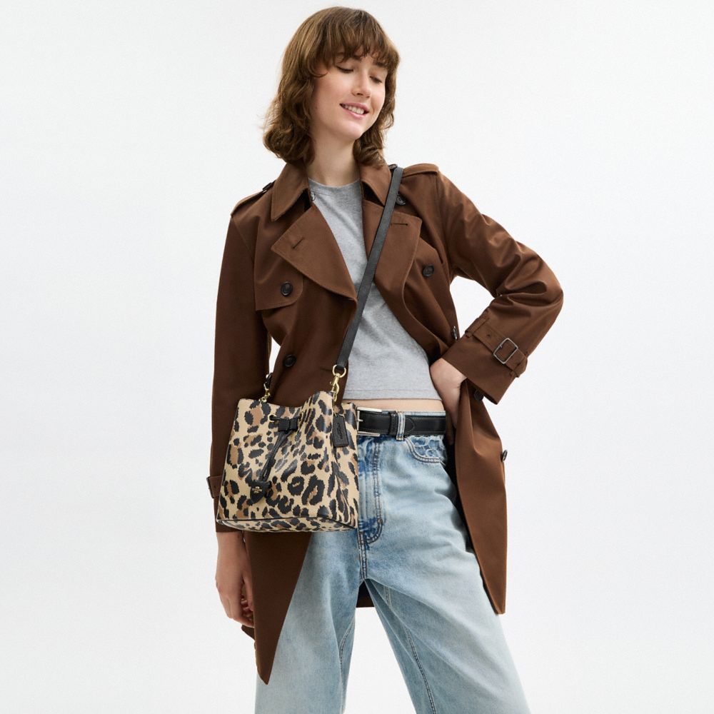 Rowan Bucket Bag With Leopard Print
