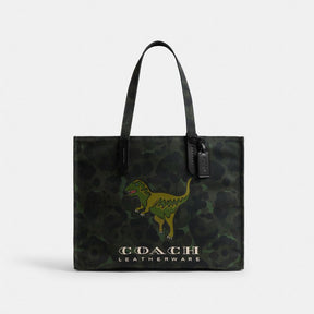Tote With Camo Print And Rexy