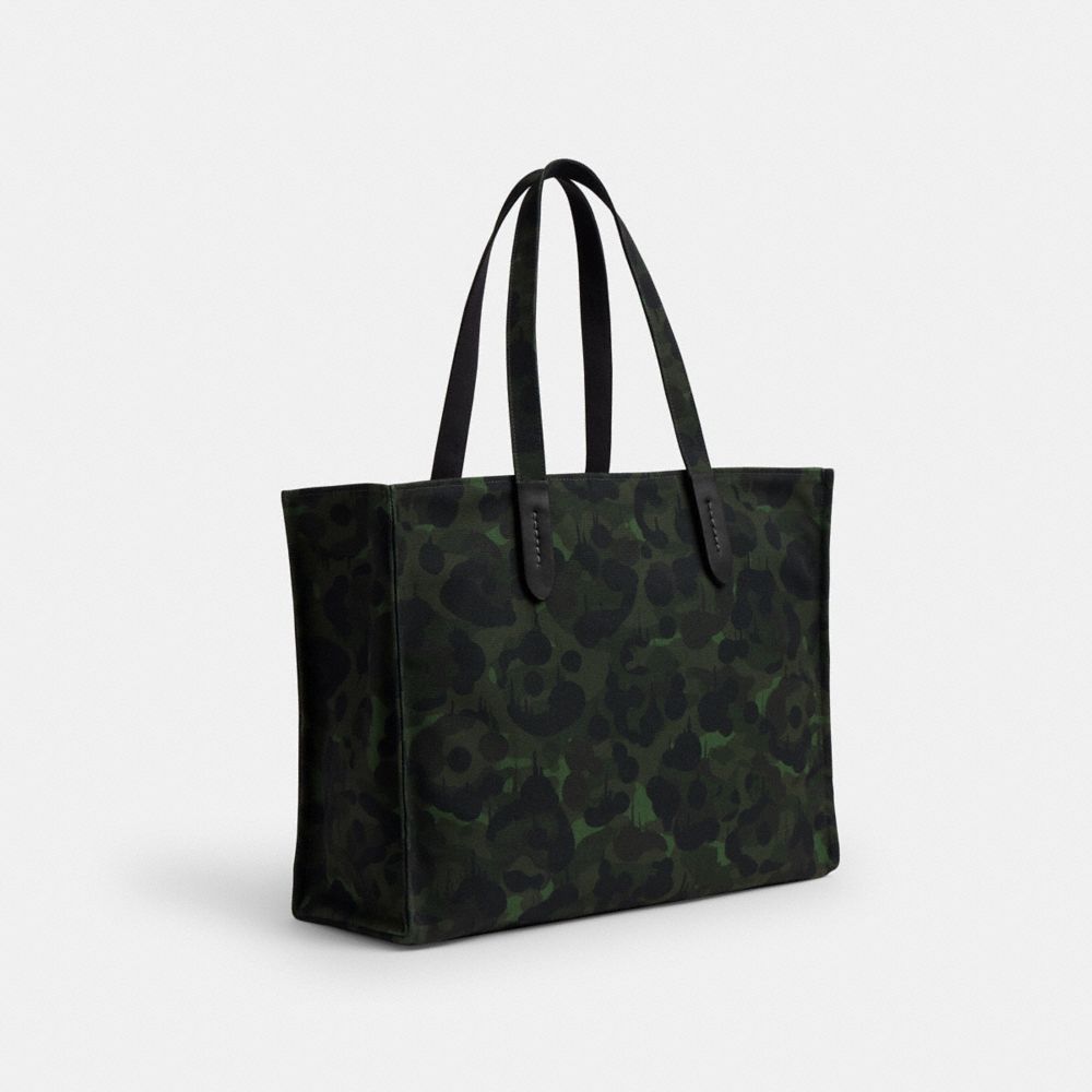 Tote With Camo Print And Rexy