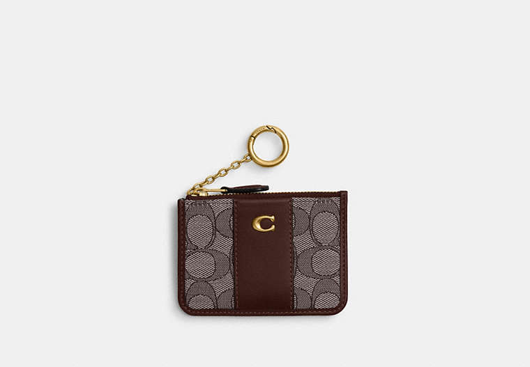 Essential Mini Id Card Case In Signature Jacquard