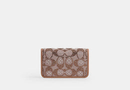 Essential Slim Card Case In Crystal Signature Jacquard
