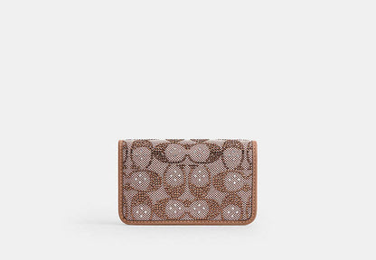Essential Slim Card Case In Crystal Signature Jacquard