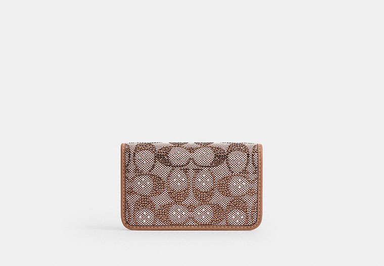Essential Slim Card Case In Crystal Signature Jacquard
