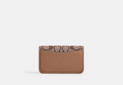 Essential Slim Card Case In Crystal Signature Jacquard