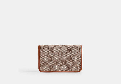 Essential Slim Card Case In Crystal Signature Jacquard