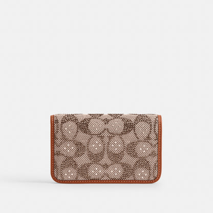 Essential Slim Card Case In Crystal Signature Jacquard