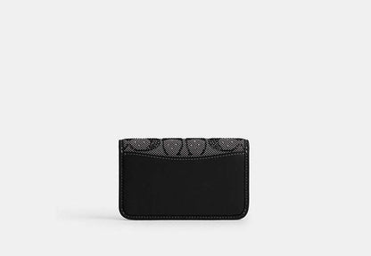 Essential Slim Card Case In Crystal Signature Jacquard