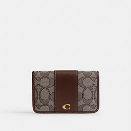 Essential Slim Card Case In Signature Jacquard