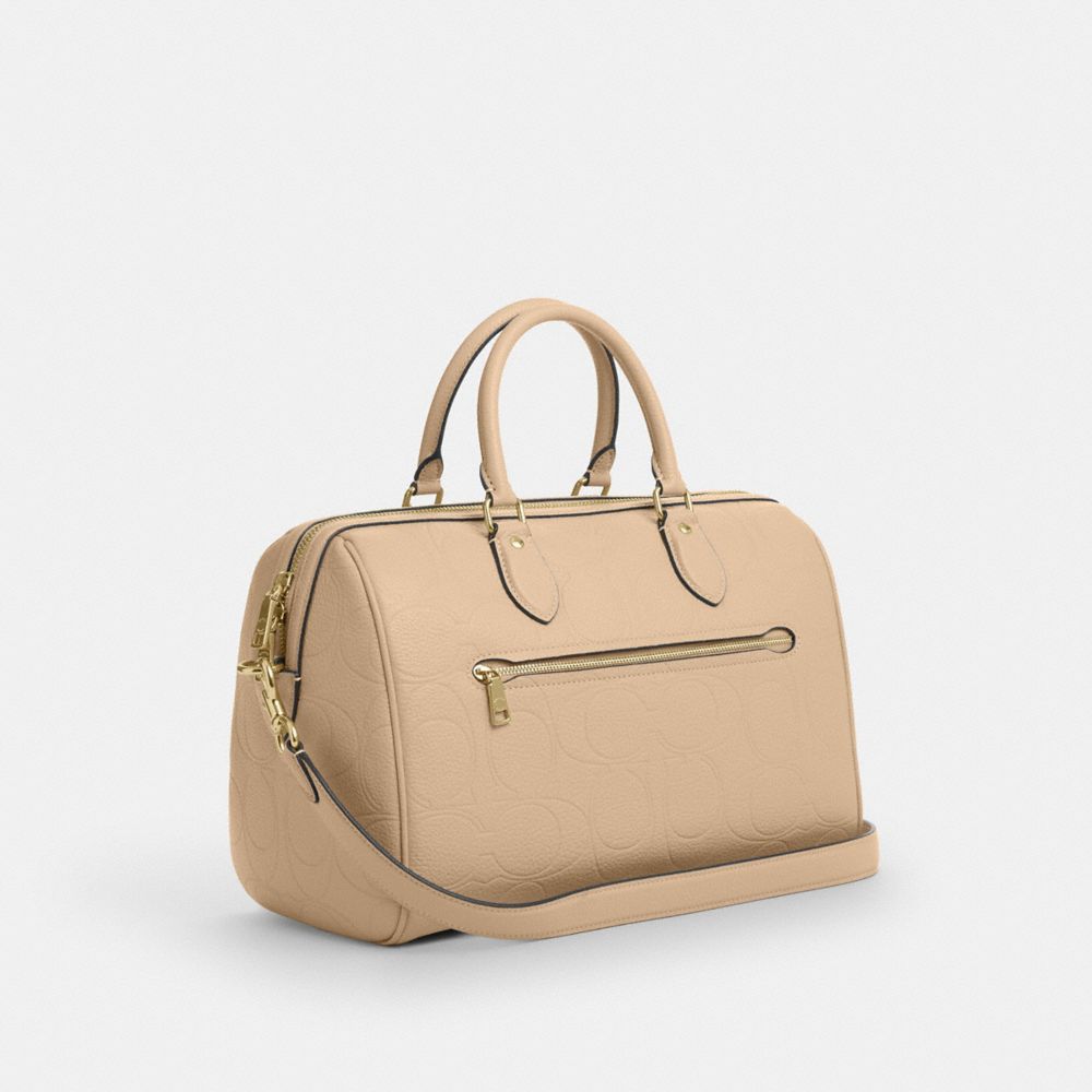 Rowan Large Satchel Bag In Signature Leather