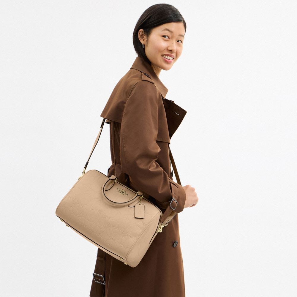 Rowan Large Satchel Bag In Signature Leather