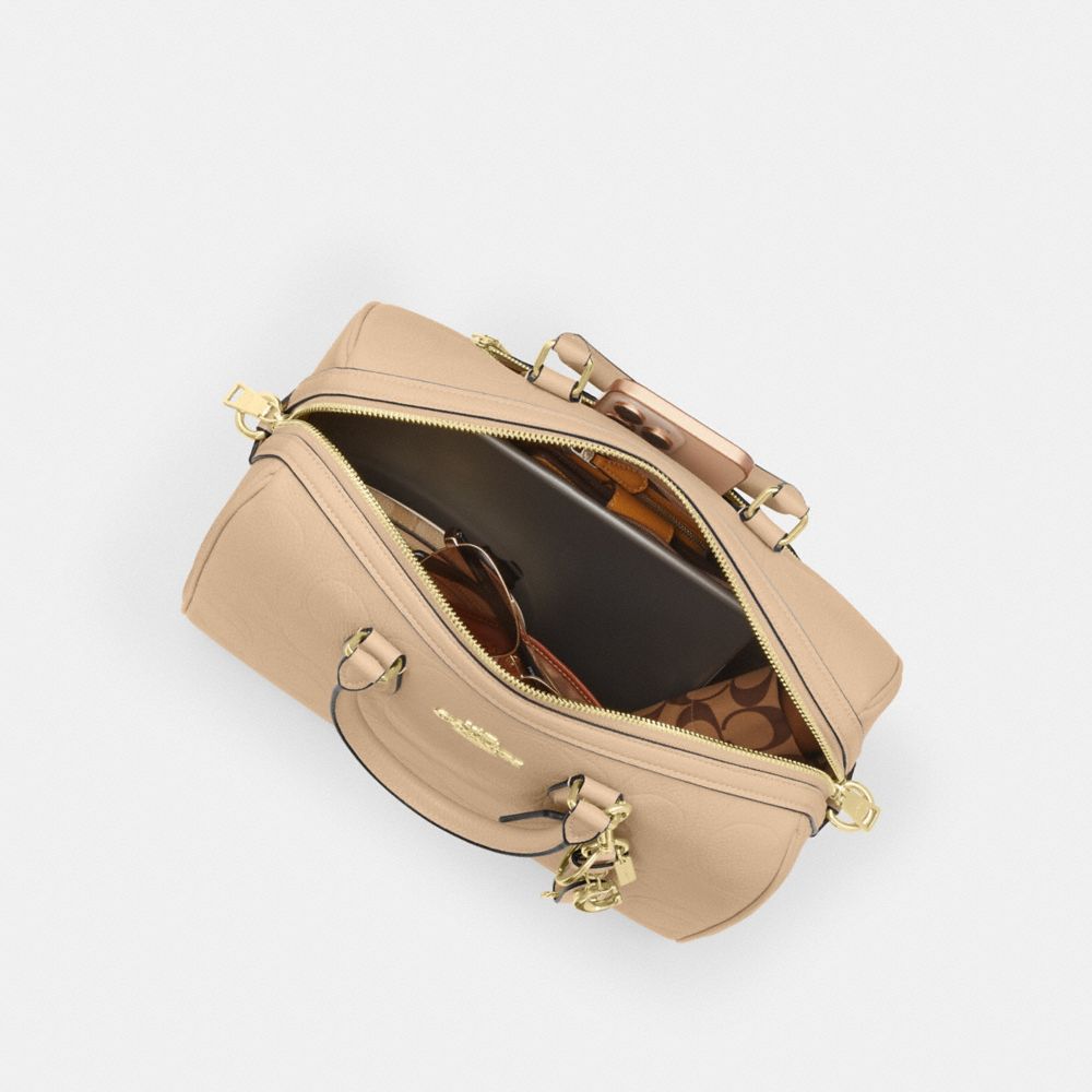 Rowan Large Satchel Bag In Signature Leather