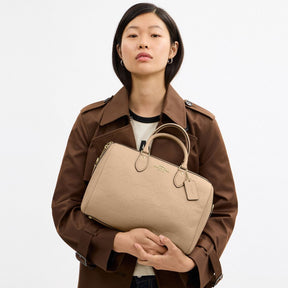 Rowan Large Satchel Bag In Signature Leather