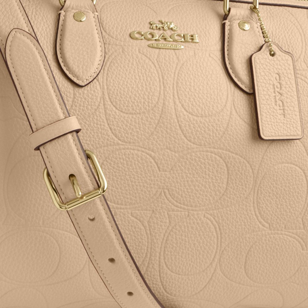 Rowan Large Satchel Bag In Signature Leather