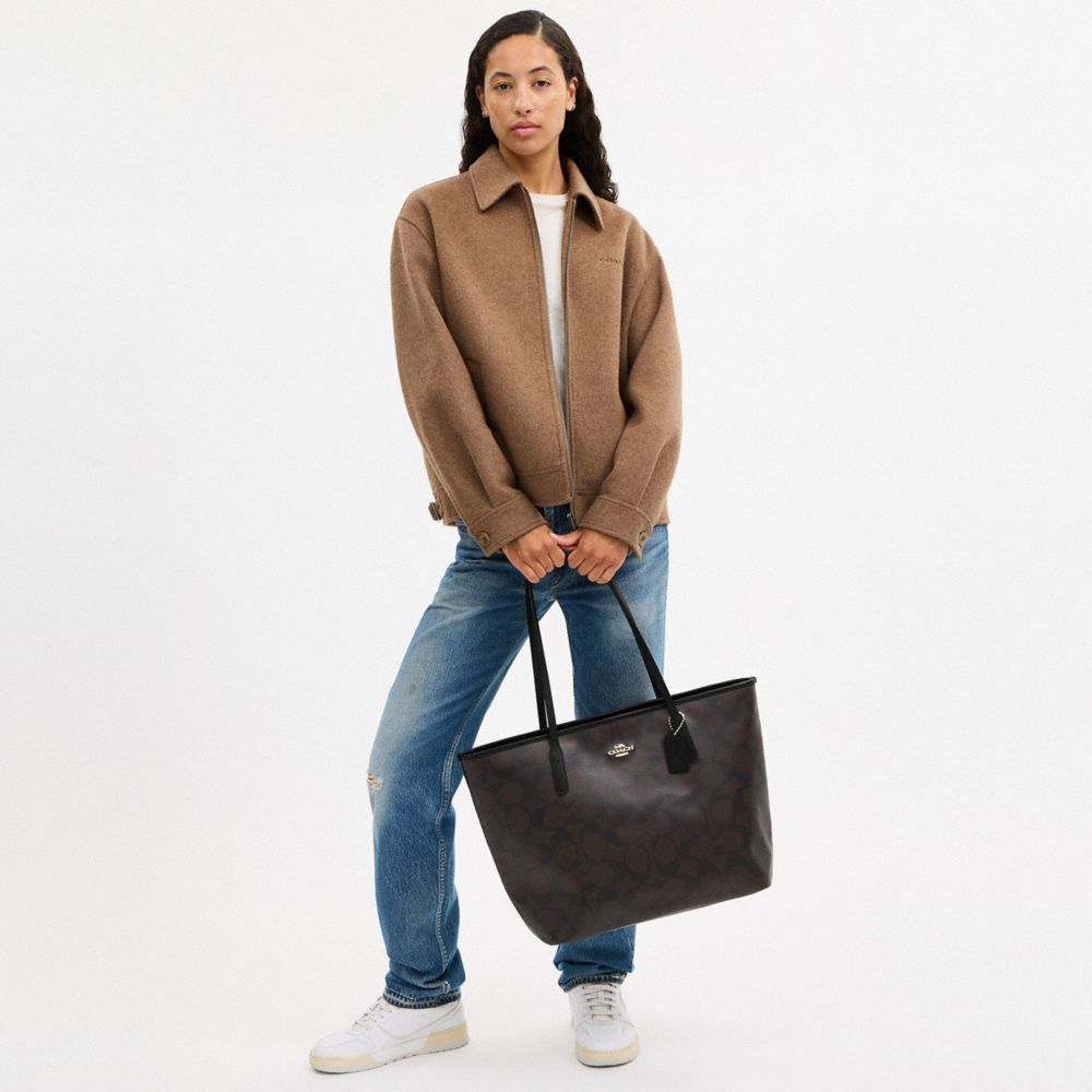 Large City Tote Bag In Maxi Signature Canvas