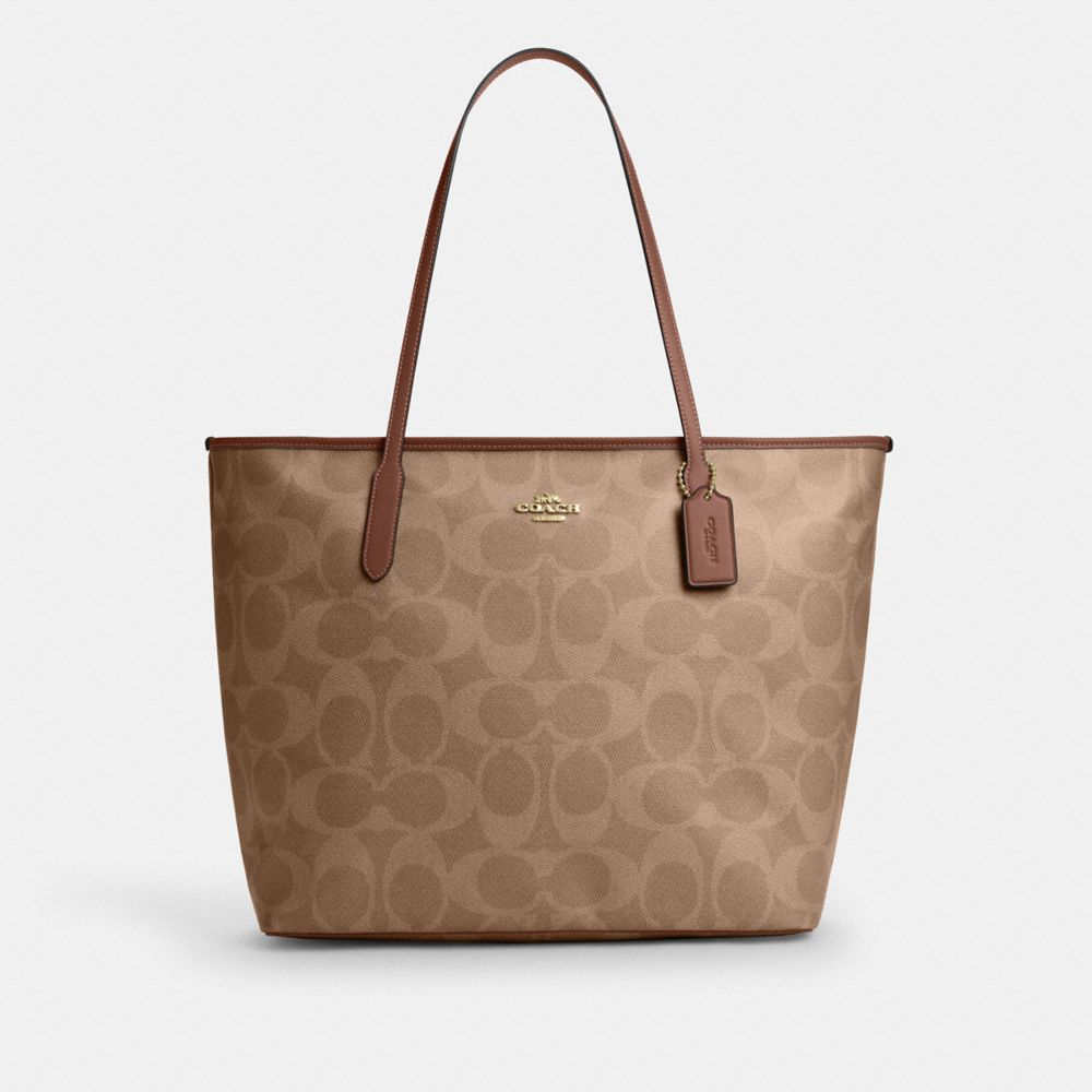 Large City Tote Bag In Maxi Signature Canvas
