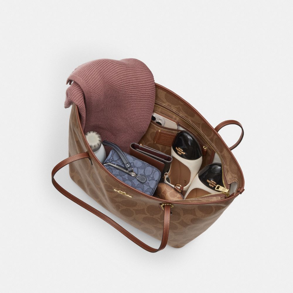 Large City Tote Bag In Maxi Signature Canvas