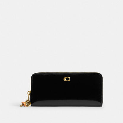 Essential Slim Accordion Zip Wallet With Charms