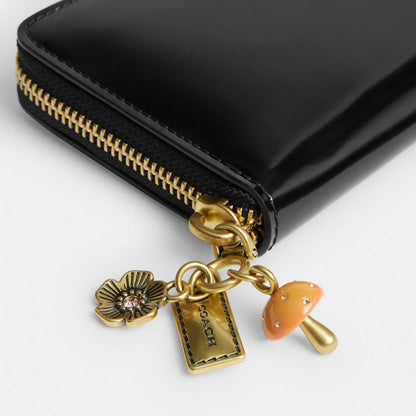 Essential Slim Accordion Zip Wallet With Charms