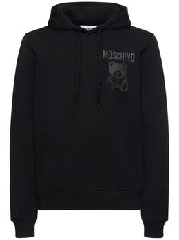 Moschino Teddy print organic cotton hoodie