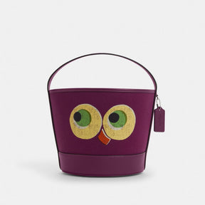 Trick Or Treat Bucket With Halloween Owl In Regenerative Cotton