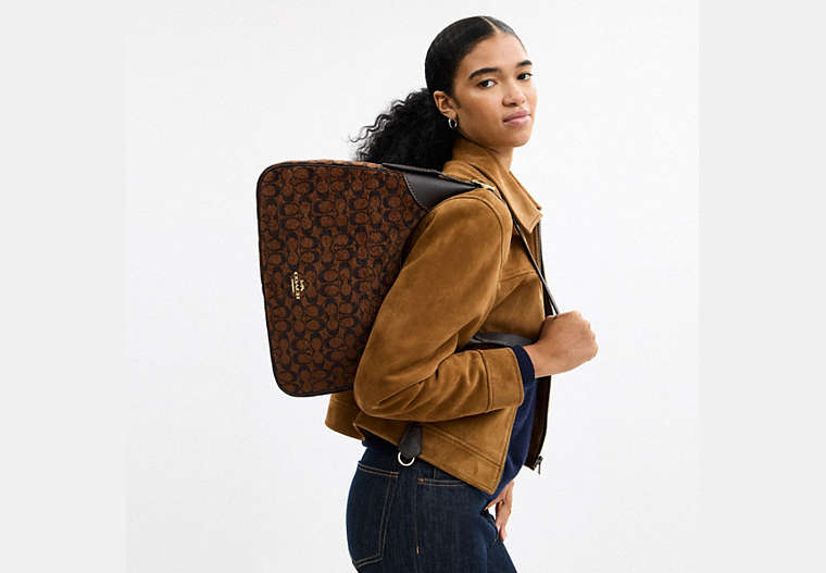 Ella Shoulder Bag In Signature Chenille