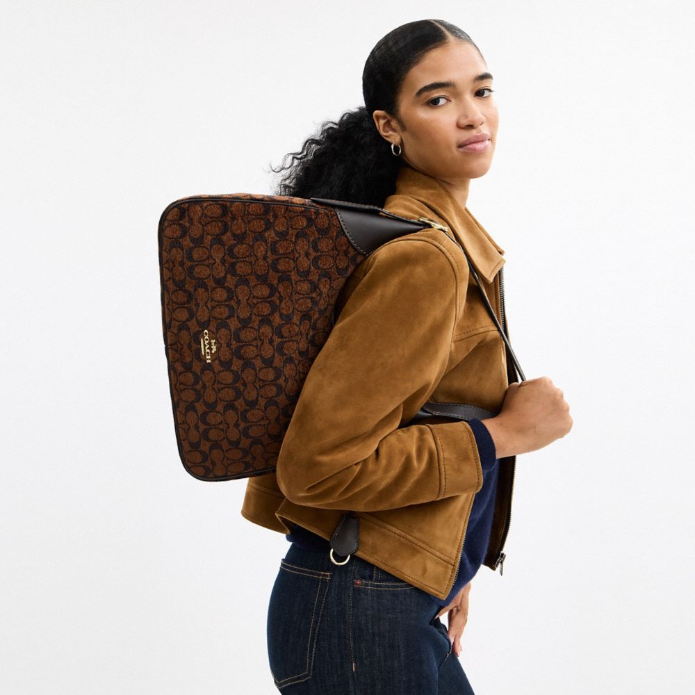 Ella Shoulder Bag In Signature Chenille