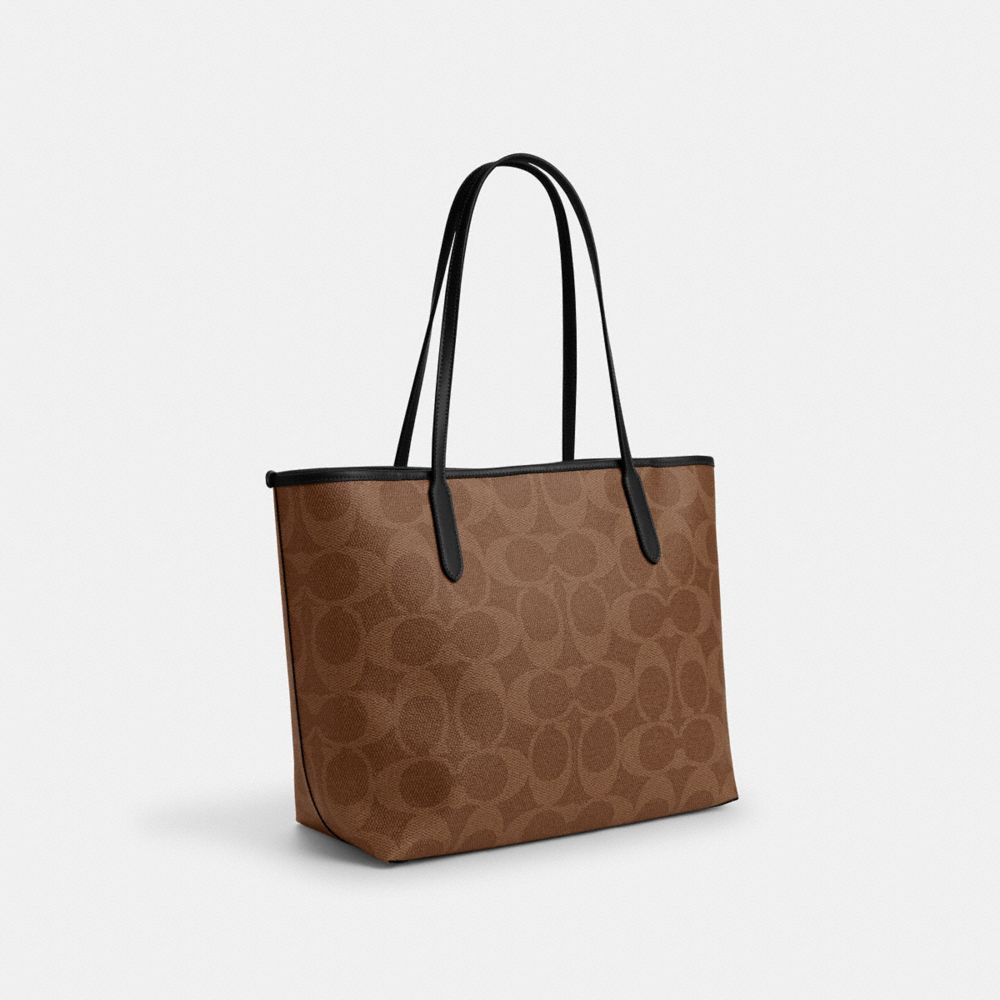 City Tote Bag In Signature Canvas With Halloween Print