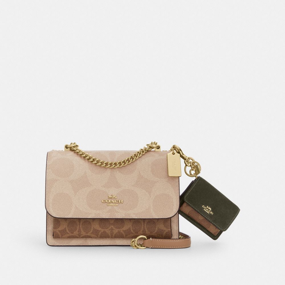 Klare Bag Charm With Signature Canvas