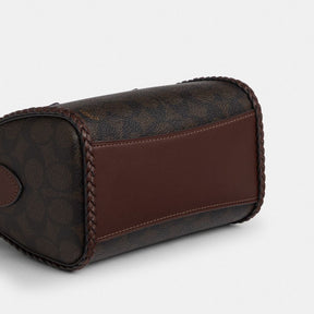 Mini Rowan Crossbody Bag In Signature Canvas With Fringe