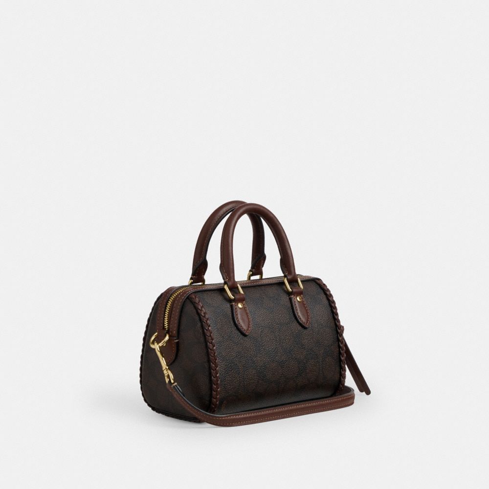 Mini Rowan Crossbody Bag In Signature Canvas With Fringe