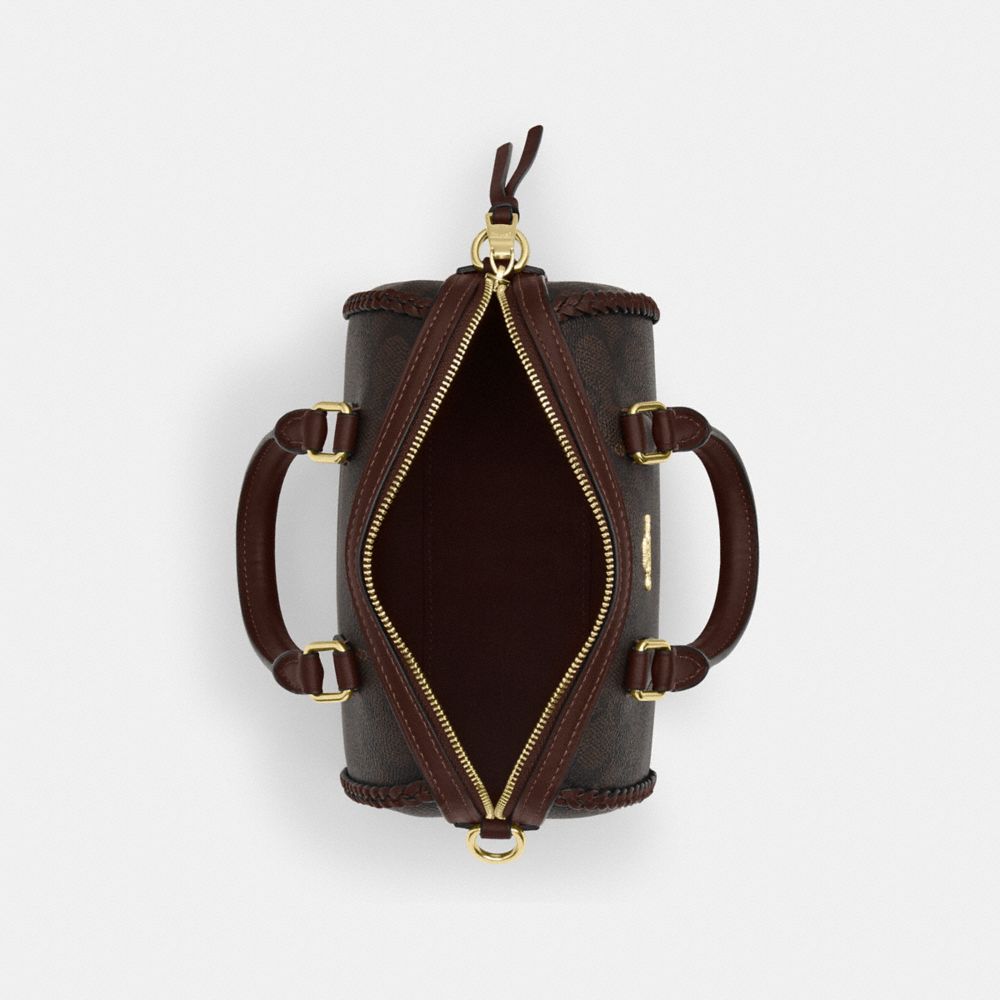 Mini Rowan Crossbody Bag In Signature Canvas With Fringe