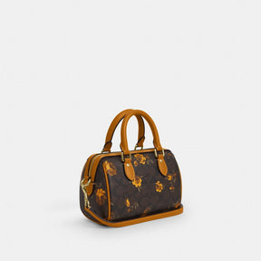 Mini Rowan Crossbody Bag In Signature Canvas With Floral Print