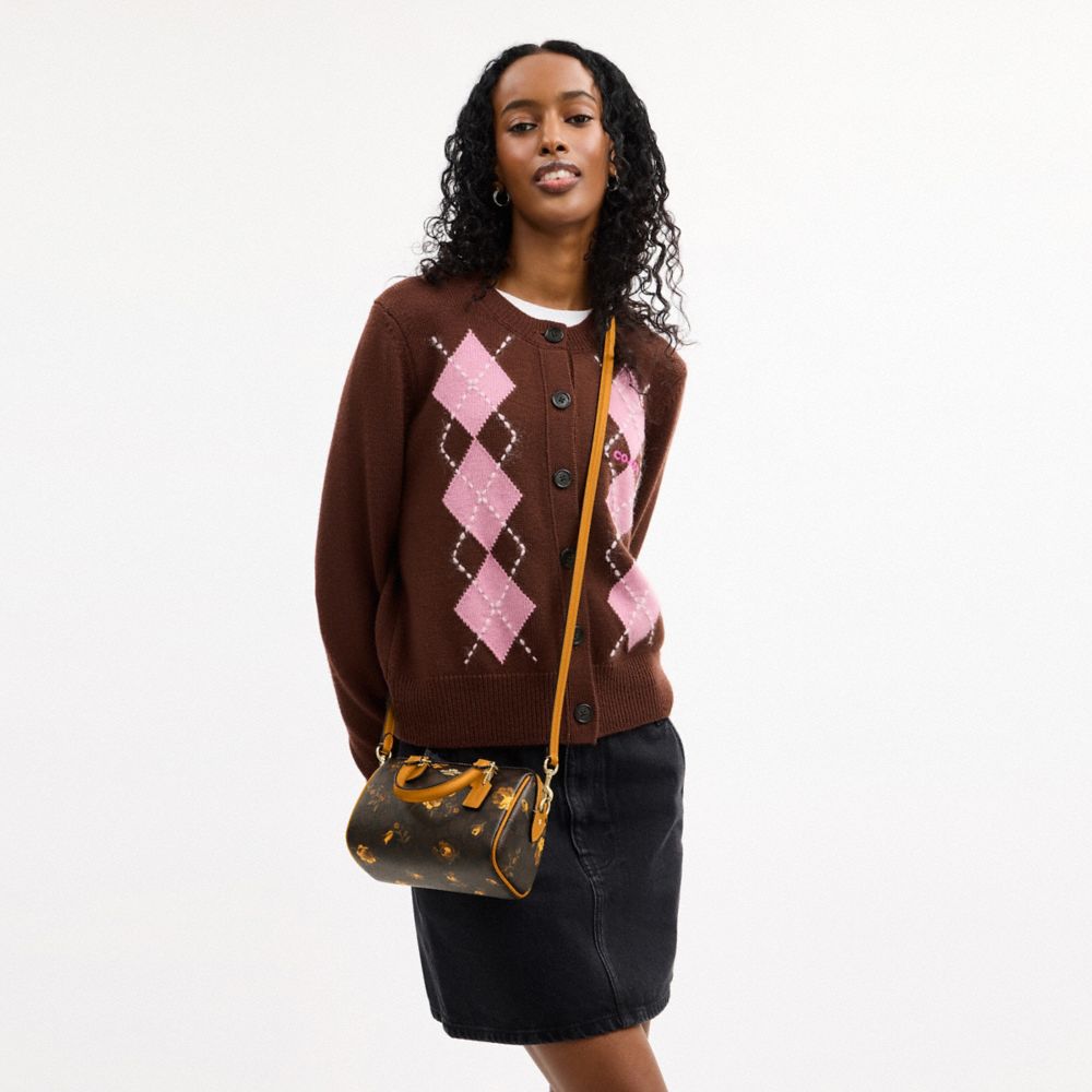 Mini Rowan Crossbody Bag In Signature Canvas With Floral Print